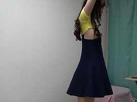 Exposed japanese Sarina Kurokawa gets dressed